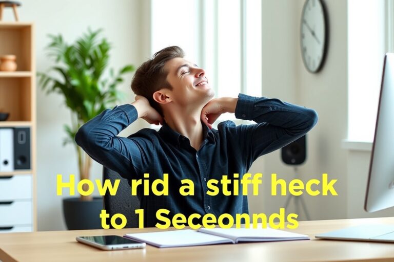 how to get rid of stiff neck in 10 seconds
